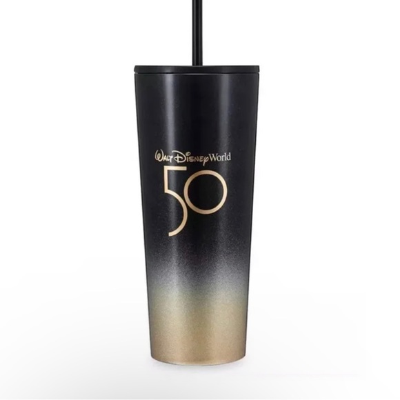 Starbucks | Kitchen | Rare Walt Disney 5th Anniversary Starbucks Tumbler  Black And Gold | Poshmark